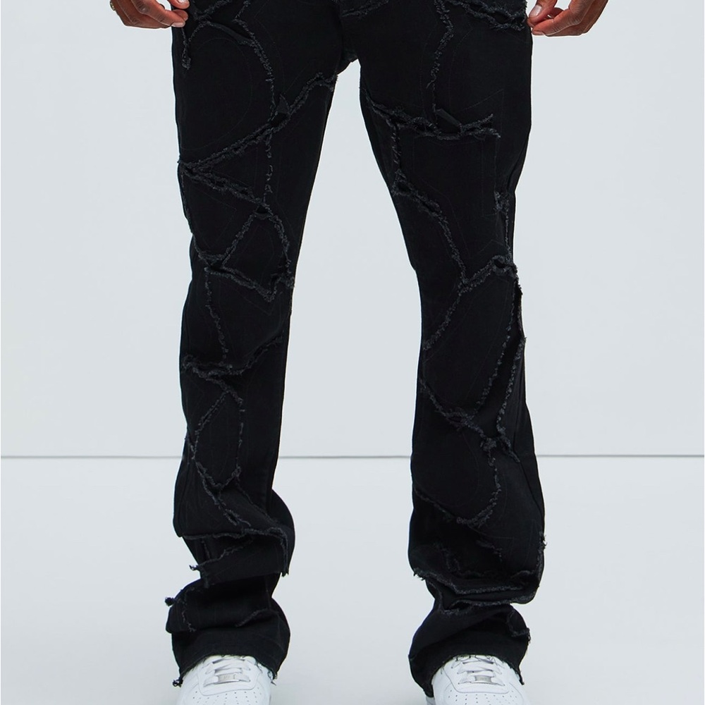 Men's Black Distressed Jeans